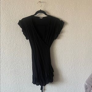 Elegant Black Wrap Dress